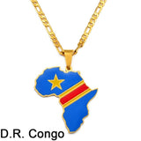 African Country Flag Pendants AlansiHouse DR Congo 45cm or 17.7 inch 