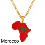 African Country Flag Pendants AlansiHouse Morocco 60cm or 23.6 inch 