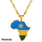 African Country Flag Pendants AlansiHouse Rwanda 60cm or 23.6 inch 