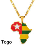 African Country Flag Pendants AlansiHouse Togo 45cm or 17.7 inch 