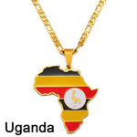 African Country Flag Pendants AlansiHouse Uganda 45cm or 17.7 inch 