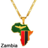 African Country Flag Pendants AlansiHouse Zambia 45cm or 17.7 inch 