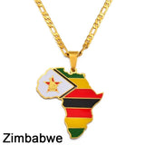 African Country Flag Pendants AlansiHouse Zimbabwe 45cm or 17.7 inch 