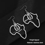 African Cultural Earrings for Women AlansiHouse B Silver China