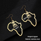 African Cultural Earrings for Women AlansiHouse C Gold China