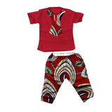 African Dashiki Design Top and Pants Set for Kids AlansiHouse Color 1 Suit S 