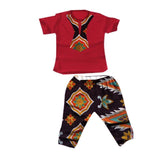 African Dashiki Design Top and Pants Set for Kids AlansiHouse Color 2 Suit S 