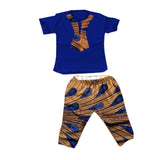 African Dashiki Design Top and Pants Set for Kids AlansiHouse Color 4 Suit S 