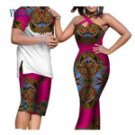 African Dashiki Print Couples Summer Clothing Sets AlansiHouse 13 S 