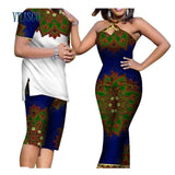 African Dashiki Print Couples Summer Clothing Sets AlansiHouse 15 S 