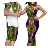 African Dashiki Print Couples Summer Clothing Sets AlansiHouse 2 S 