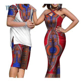 African Dashiki Print Couples Summer Clothing Sets AlansiHouse 4 S 