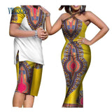 African Dashiki Print Couples Summer Clothing Sets AlansiHouse 7 S 