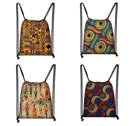African Design Drawstring Bag AlansiHouse 