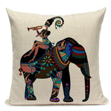 African Ethnic Style Geometric Printing Cushion Covers AlansiHouse 450mm*450mm 02 