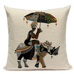 African Ethnic Style Geometric Printing Cushion Covers AlansiHouse 450mm*450mm 04 