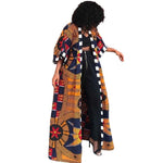 African Ethnic Vintage Floral Print Trench Coat AlansiHouse Style1 XL 