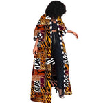 African Ethnic Vintage Floral Print Trench Coat AlansiHouse Style3 M 