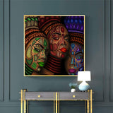 African Ethnic Women Tattoo Face Portrait Painting AlansiHouse 