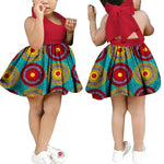 African Floral Print Sling Bow-knot Dress for Girls AlansiHouse Color 11 XS 