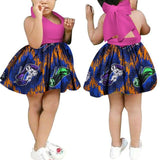 African Floral Print Sling Bow-knot Dress for Girls AlansiHouse Color 15 XS 