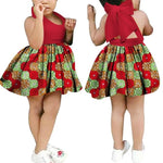 African Floral Print Sling Bow-knot Dress for Girls AlansiHouse Color 5 XS 