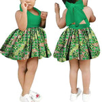 African Floral Print Sling Bow-knot Dress for Girls AlansiHouse Color 7 XS 