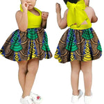 African Floral Print Sling Bow-knot Dress for Girls AlansiHouse Color 8 XS 
