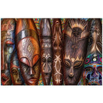 African Mask Tribal Wall Canvas Painting AlansiHouse 50x70cm no frame PF 6641 