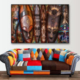 African Mask Tribal Wall Canvas Painting AlansiHouse 