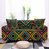African Pattern Elastic Sofa Covers AlansiHouse Color 10 1 Seat (90-140cm) 