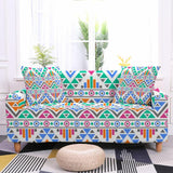 African Pattern Elastic Sofa Covers AlansiHouse Color 6 1 Seat (90-140cm) 