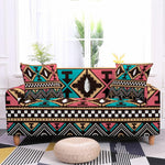 African Pattern Elastic Sofa Covers AlansiHouse Color 9 2 Seat(145-185cm) 