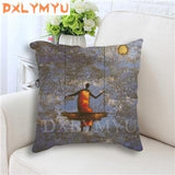 African Style Printed Oil Painting Cushion Cover AlansiHouse 450mm*450mm 2 as picture 