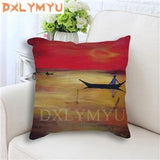 African Style Printed Oil Painting Cushion Cover AlansiHouse 450mm*450mm 5 as picture 