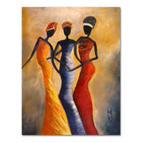 African Woman Classic Vintage Wall Canvas Painting AlansiHouse 10x15cm No Frame 2189-01 