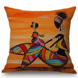 African Woman Home Decor Pillow Case AlansiHouse 450mm*450mm 3 
