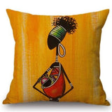 African Woman Home Decor Pillow Case AlansiHouse 450mm*450mm 4 