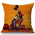 African Woman Home Decor Pillow Case AlansiHouse 450mm*450mm 6 