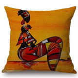 African Woman Home Decor Pillow Case AlansiHouse 450mm*450mm 7 