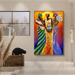 African Woman Portrait Oil Painting on Canvas AlansiHouse 