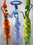 African Woman Portrait Oil Painting on Canvas AlansiHouse 50x75cm no frame HZ6626 