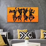 African Women Dancing Silhouettes Wall Canvas Painting AlansiHouse 