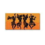 African Women Dancing Silhouettes Wall Canvas Painting AlansiHouse 60x120 cm No Frame PH4582 