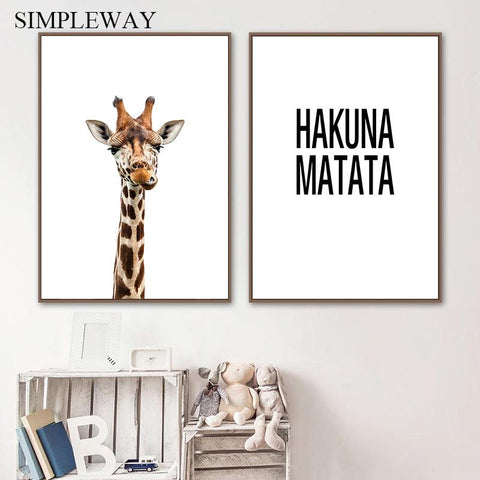 Baby Nursery African Wall Art Canvas Poster AlansiHouse 