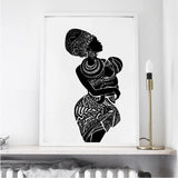 Beautiful African Woman With Baby Wall Canvas Poster AlansiHouse 
