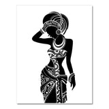 Beautiful Black Woman Canvas Art Paintings AlansiHouse 10x15cm No Frame 2732-02 