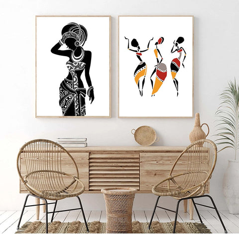 Beautiful Black Woman Canvas Art Paintings AlansiHouse 