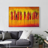 Beautiful Wall Art Hand-painted African Oil Painting on Canvas AlansiHouse 