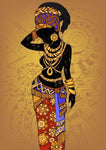 Black and Gold African Woman Art Canvas Painting AlansiHouse 60X80cm Unframed DM1297-E 
